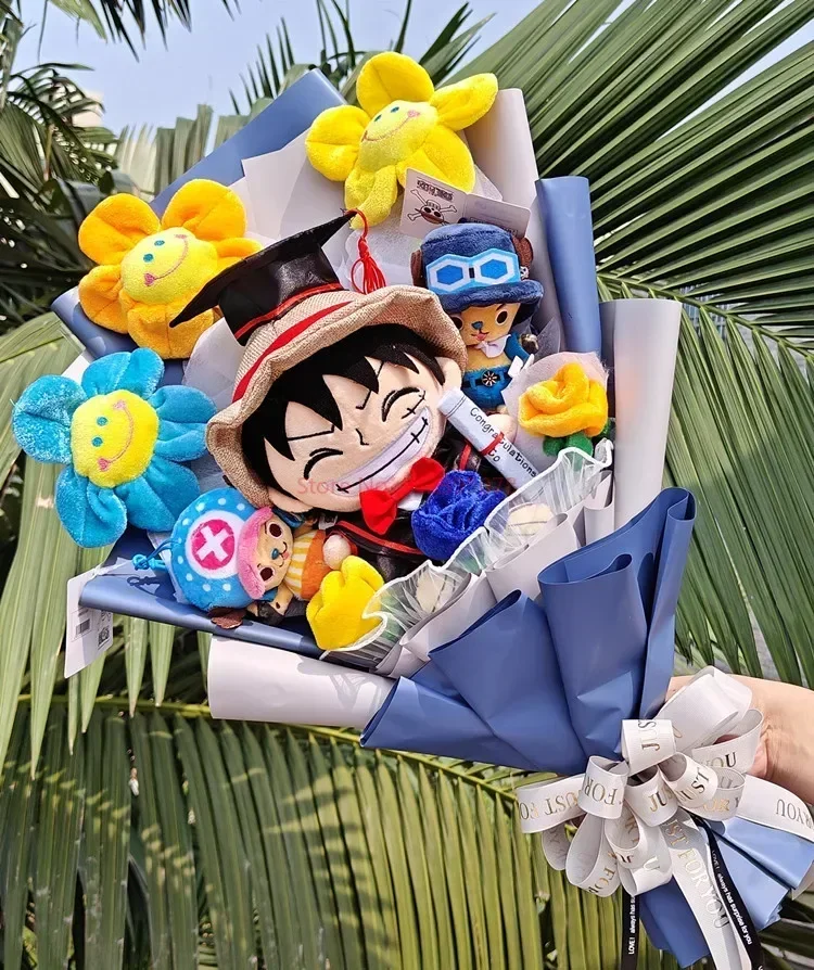 One Piece Luffy Chopper Plush Cartoon Dolls Graduation Bouquets With Graduation Hats Anime Birthday Girls Graduation Gifts
One Piece Luffy Chopper Plush Cartoon Dolls Graduation Bouquets With Graduation Hats Anime Birthday Girls Graduation Gifts
