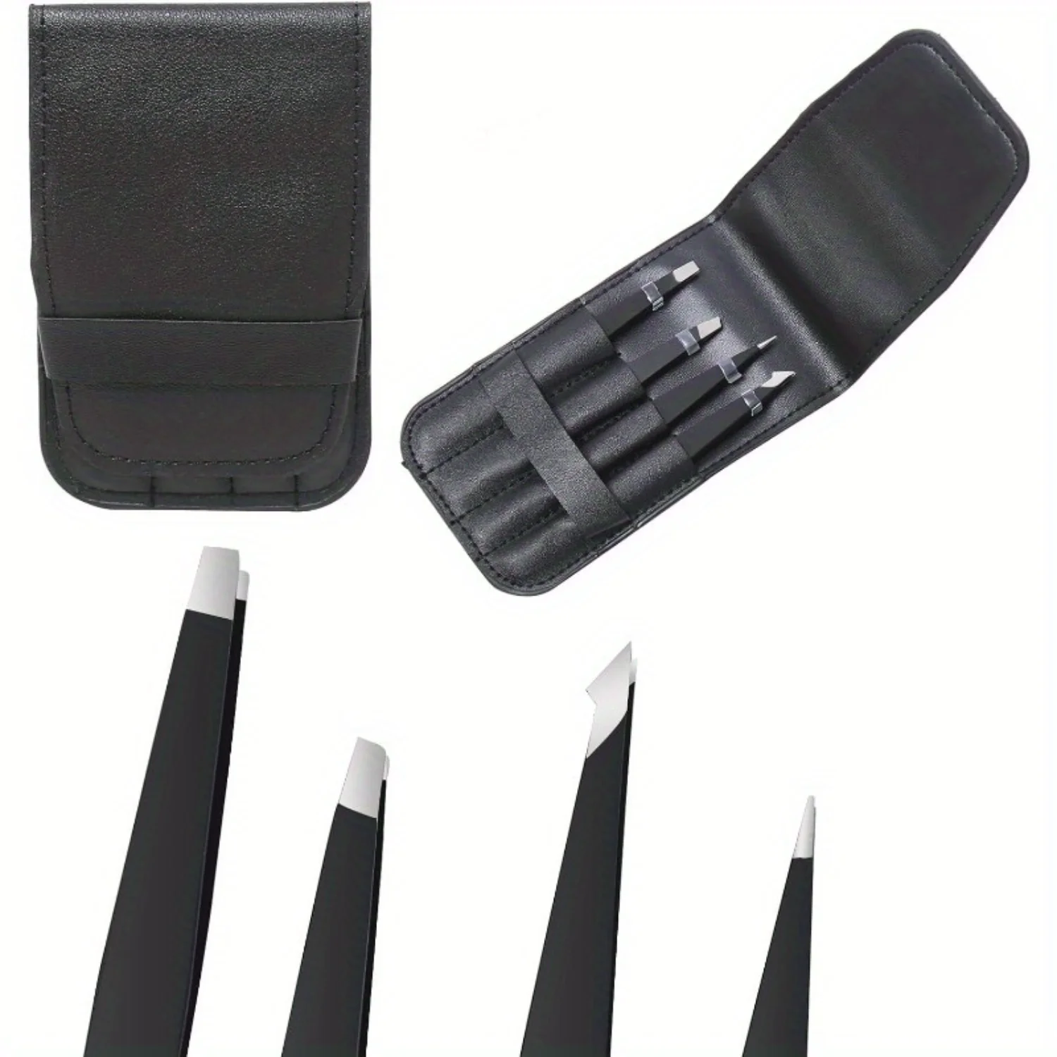 4pcs/Set Premium Eyebrow Tweezers Collection - High-Precision Stainless Steel Tweezers for Facial Hair and Inner Hair Removal wi
4pcs/Set Premium Eyebrow Tweezers Collection - High-Precision Stainless Steel Tweezers for Facial Hair and Inner Hair Removal wi