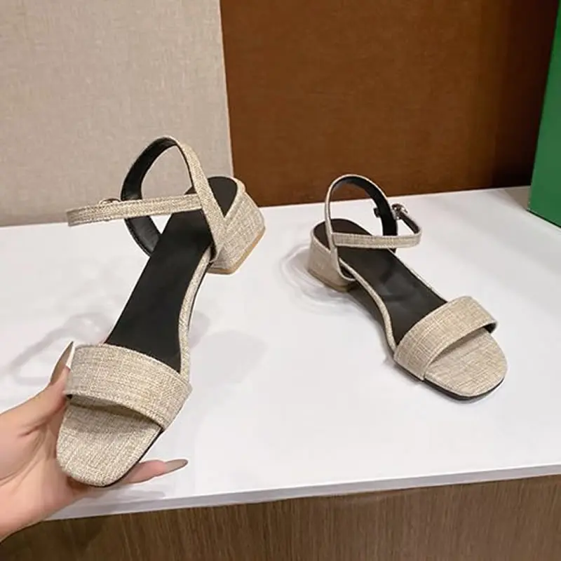 Summer Fashion Female Shoes Women Canvas Sandals 2024 Faux Suede String Bead Womens Shoes Square Heel Ladies Open Toe Sandals
Summer Fashion Female Shoes Women Canvas Sandals 2024 Faux Suede String Bead Womens Shoes Square Heel Ladies Open Toe Sandals
