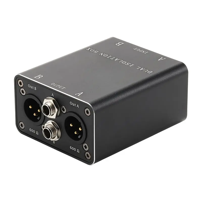 Professional XLR Audio Isolator Dual-Channel Transformer Design To Reduce Current Hum Noise 6.5Mm Jack Coupler
Professional XLR Audio Isolator Dual-Channel Transformer Design To Reduce Current Hum Noise 6.5Mm Jack Coupler
