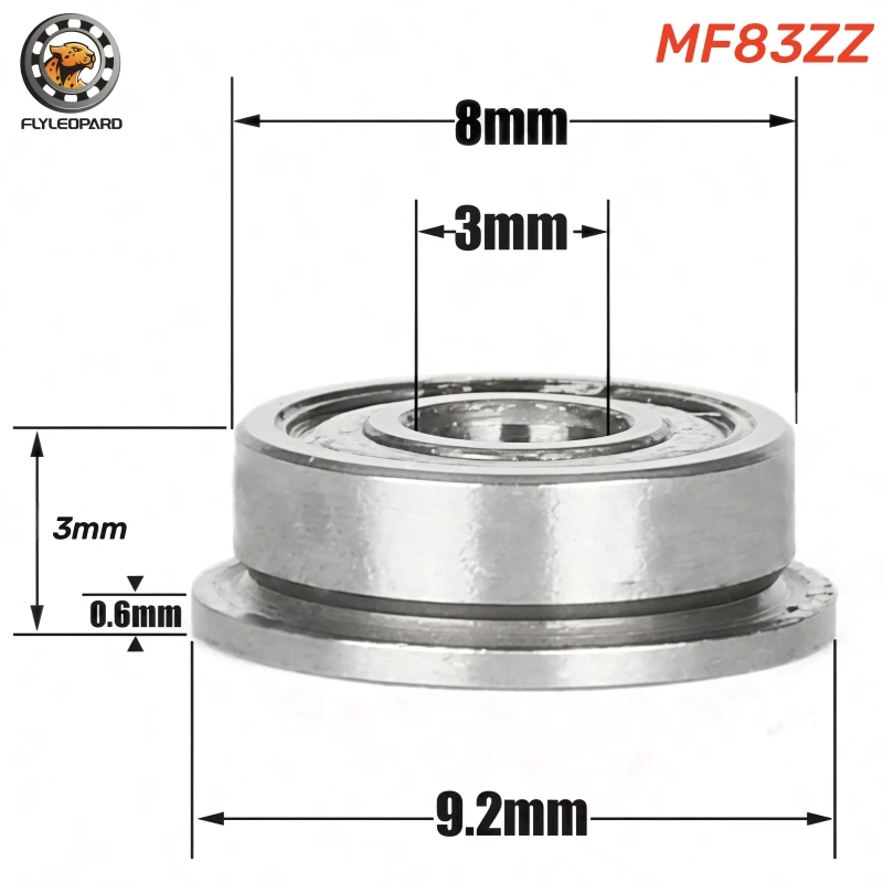 10pcs MF83ZZ 3x8x3 mm Miniature Flanged Ball Bearing ABEC-7 Double Shielded Chrome Steel MF83 Z ZZ 3mm x 8mm x 3mm
10pcs MF83ZZ 3x8x3 mm Miniature Flanged Ball Bearing ABEC-7 Double Shielded Chrome Steel MF83 Z ZZ 3mm x 8mm x 3mm
