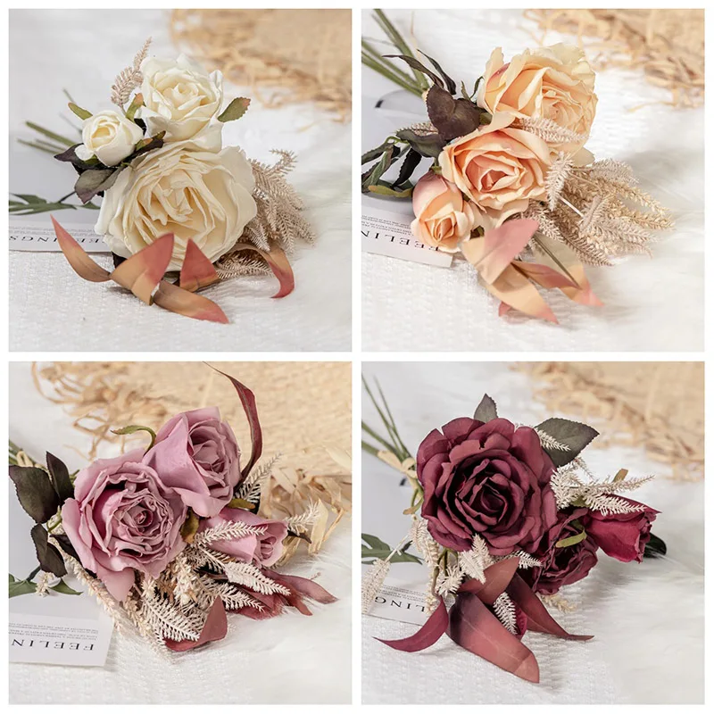 Decoration Rose Dry Bouquet Simulation Flower Manufacturer Fake Flower Green Plant Wholesale Wedding Bride Holding Flowers
Decoration Rose Dry Bouquet Simulation Flower Manufacturer Fake Flower Green Plant Wholesale Wedding Bride Holding Flowers