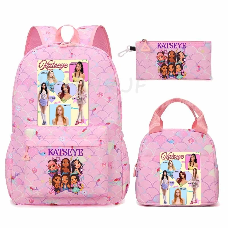 Katseye Music Backpacks 3pcs Fishtail Pattern Capacity Women Fashion Teens Laptop School Bag With Lunch Bag Casual Mochila Mujer
Katseye Music Backpacks 3pcs Fishtail Pattern Capacity Women Fashion Teens Laptop School Bag With Lunch Bag Casual Mochila Mujer