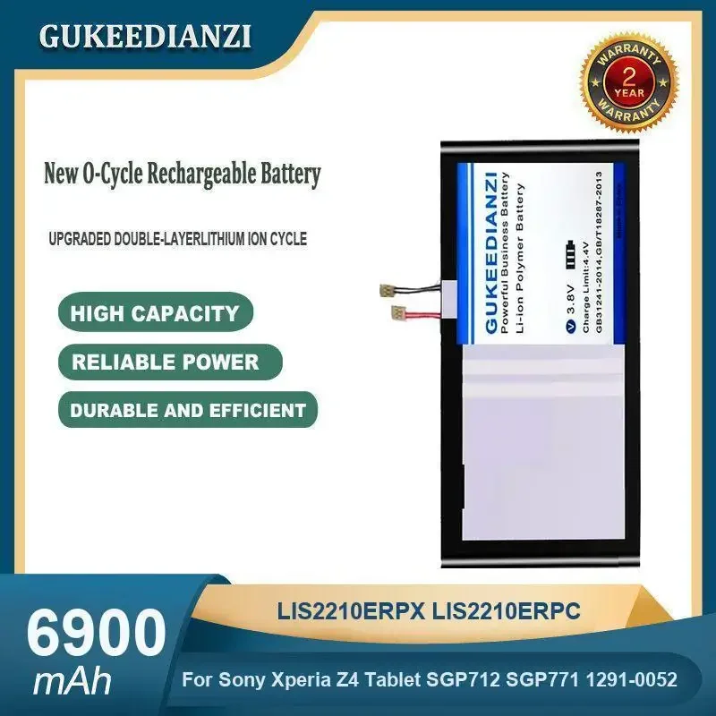 High Capacity 6900mAh LIS2210ERPX LIS2210ERPC Laptop Battery For Sony Xperia Z4 Tablet SGP712 SGP771 1291-0052
High Capacity 6900mAh LIS2210ERPX LIS2210ERPC Laptop Battery For Sony Xperia Z4 Tablet SGP712 SGP771 1291-0052