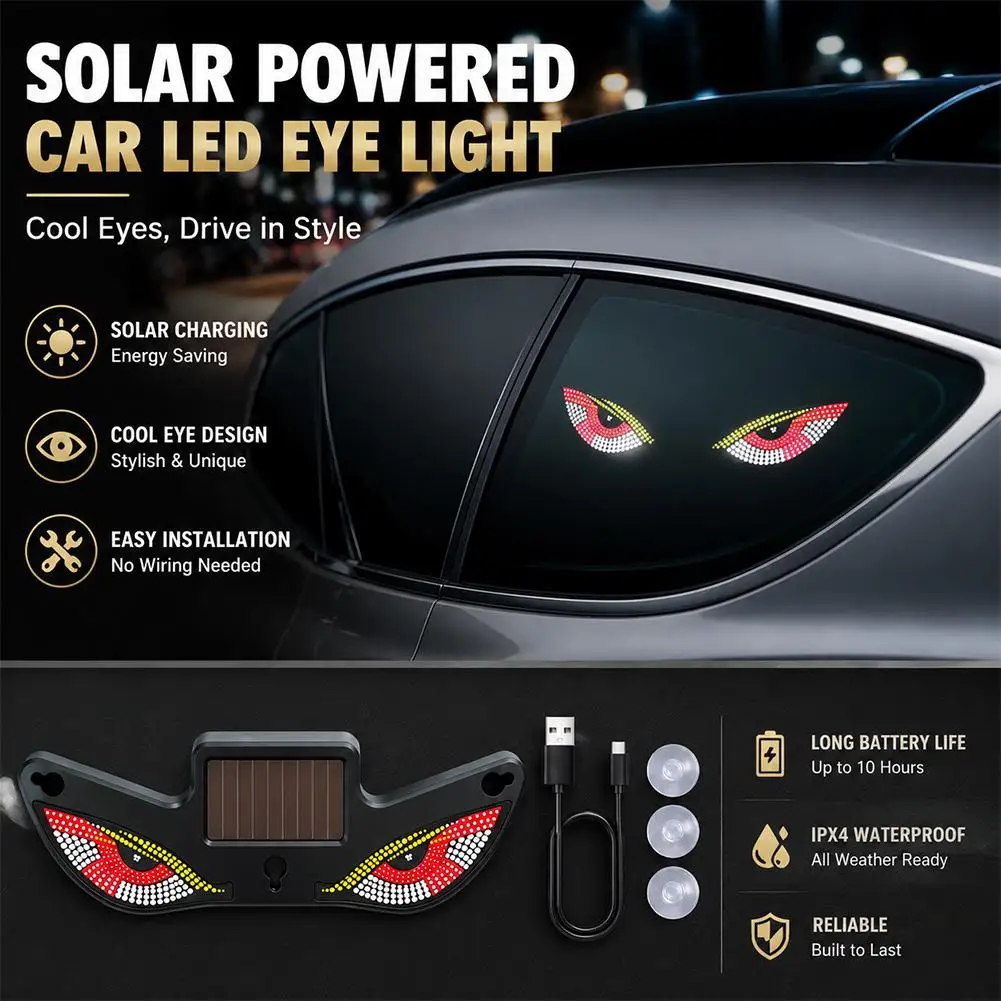 Car LED Solar Ambient Light Demon Eye Wireless Triangle Decor Light Window Accessories Car Auto Lamp Neon Atmosphere R1N6
Car LED Solar Ambient Light Demon Eye Wireless Triangle Decor Light Window Accessories Car Auto Lamp Neon Atmosphere R1N6