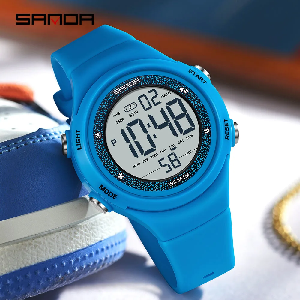Sanda 6372 Brand Trendy Men Led Electron Watch Soft Tpu Strap Big Screen Led Digital Waterproof Alarm Clock Sports Men's Watches
Sanda 6372 Brand Trendy Men Led Electron Watch Soft Tpu Strap Big Screen Led Digital Waterproof Alarm Clock Sports Men's Watches