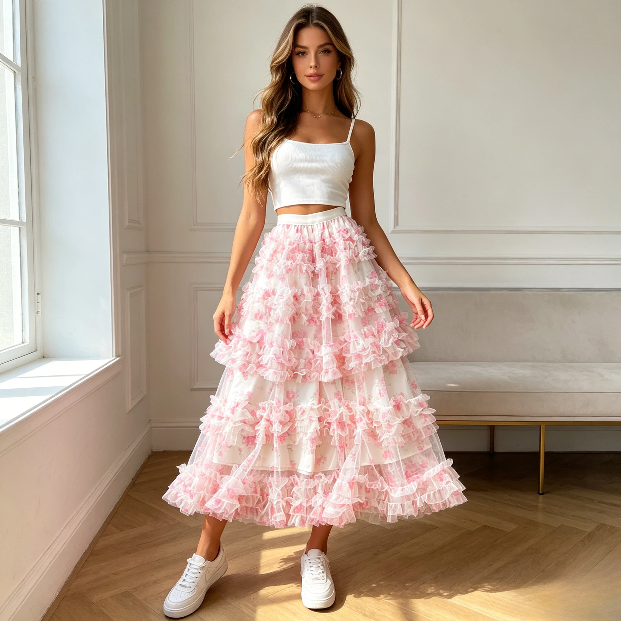 Cake Skirts Women Long Skirt A Line Elastic Waist Slim Fit Floral Sweet Elegant Splice Y2k Streetwear Casual Work 2026 Spring
Cake Skirts Women Long Skirt A Line Elastic Waist Slim Fit Floral Sweet Elegant Splice Y2k Streetwear Casual Work 2026 Spring