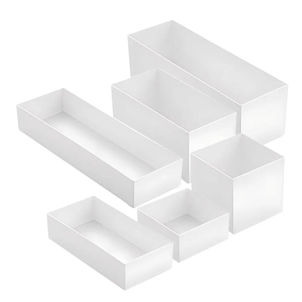 6Pcs Plastic Kitchen Drawer Organizer Set Multi-Compartment Cutlery Spice Chopsticks Storage Box Stackable Scratch-Resistant PP
6Pcs Plastic Kitchen Drawer Organizer Set Multi-Compartment Cutlery Spice Chopsticks Storage Box Stackable Scratch-Resistant PP