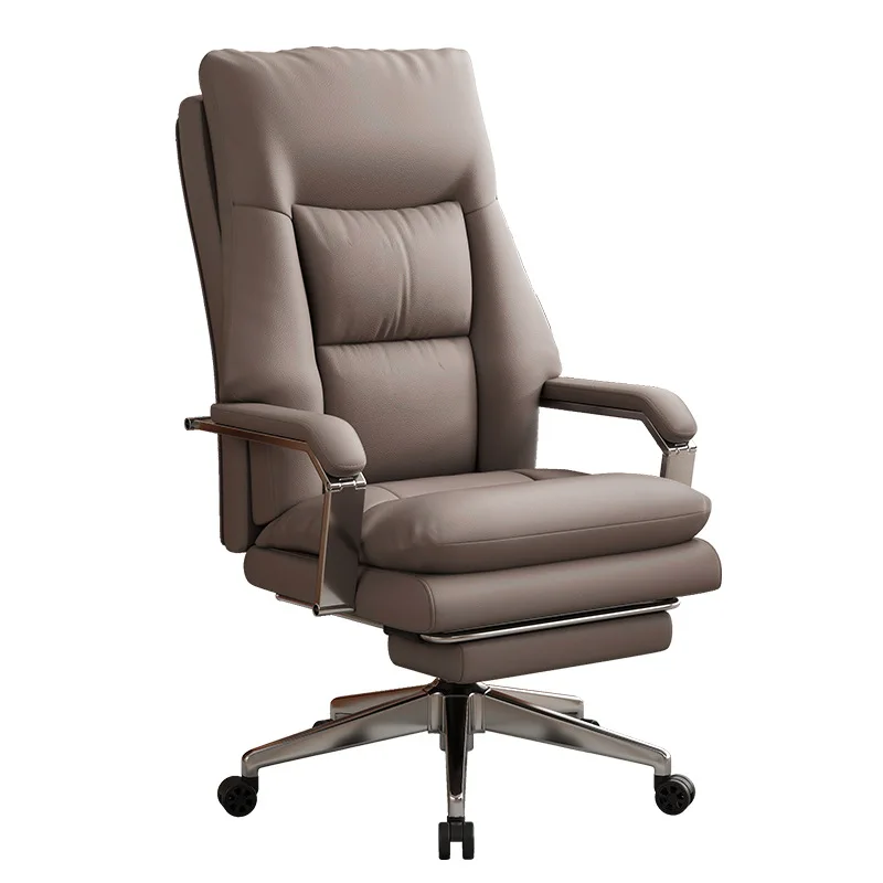 Leather boss comfortable sedentary office chair reclining back study seat ergonomic home
Leather boss comfortable sedentary office chair reclining back study seat ergonomic home