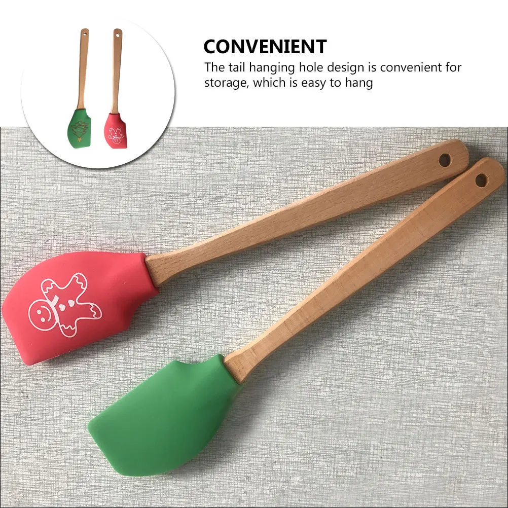 2pcs Baking Scrapers Christmas Design Silicone Butter Spatula For Kitchen Jam Cream Pastry Cake Household Cooking Tools
2pcs Baking Scrapers Christmas Design Silicone Butter Spatula For Kitchen Jam Cream Pastry Cake Household Cooking Tools