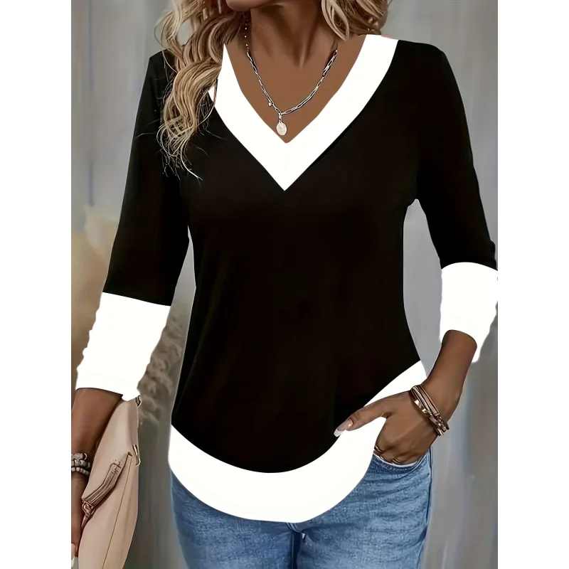 Fashion Women'S 3/4 Sleeve-Shirt, Trendy, Casual Top, Medium Stretch, Opaque Fabric, Versatile Casual, Women'S-Shirt
Fashion Women'S 3/4 Sleeve-Shirt, Trendy, Casual Top, Medium Stretch, Opaque Fabric, Versatile Casual, Women'S-Shirt