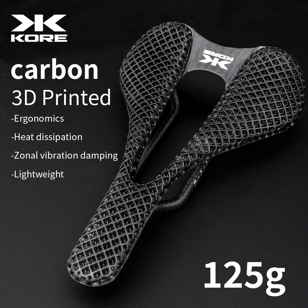 KORE Bike Saddle 3D-Printed Carbon Wide Cushion Triathlon Road MTB Mountain Gravel Cycling Seating Accessories ultra-light125g
KORE Bike Saddle 3D-Printed Carbon Wide Cushion Triathlon Road MTB Mountain Gravel Cycling Seating Accessories ultra-light125g