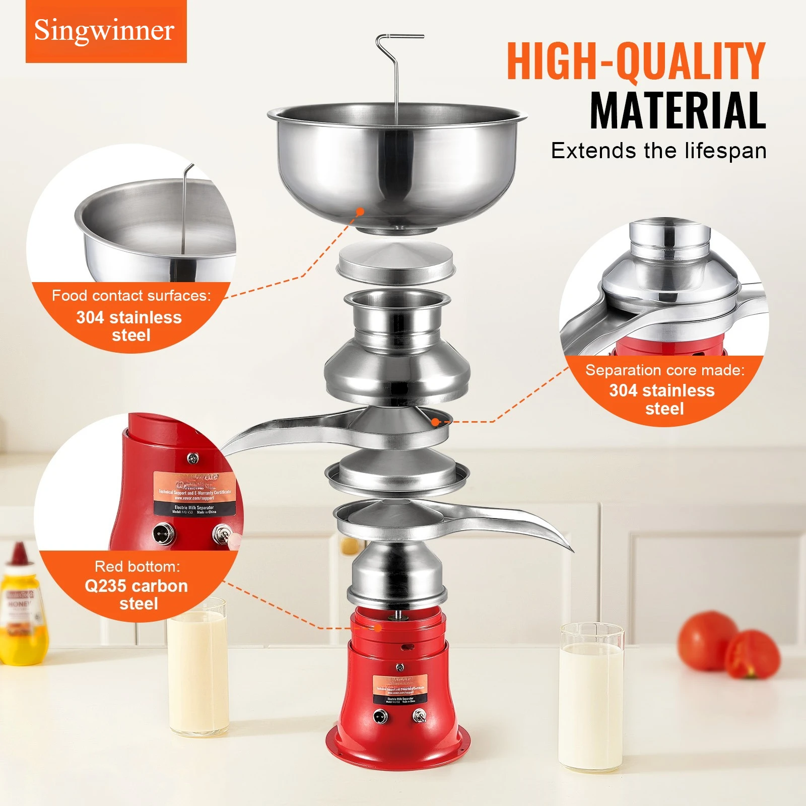 Электрический сепаратор для сливок и молока, 50 л, коммерческий центробежный скиммер из нержавеющей стали, бытовая машина для скимминга масла и молока
Электрический сепаратор для сливок и молока, 50 л, коммерческий центробежный скиммер из нержавеющей стали, бытовая машина для скимминга масла и молока