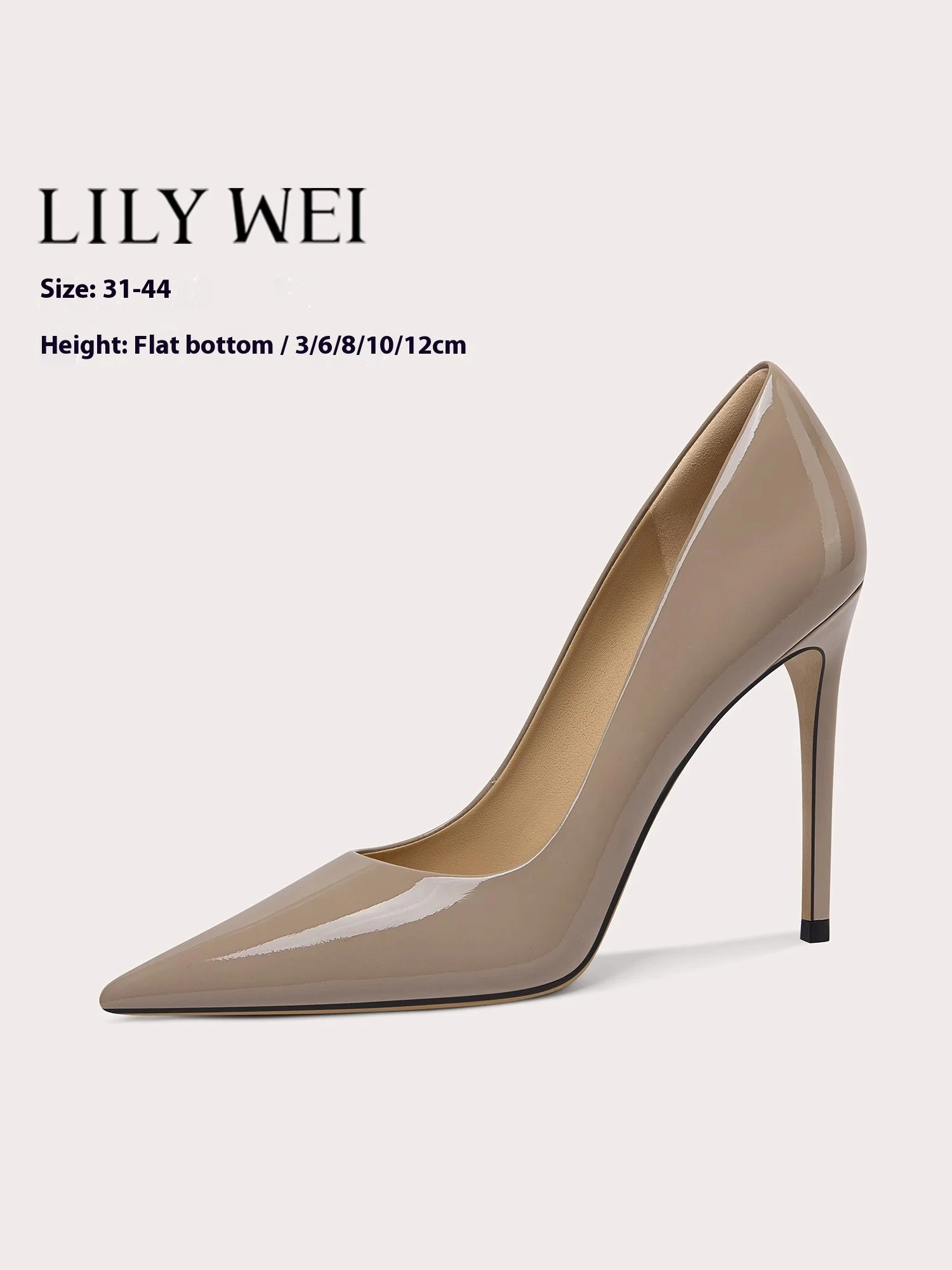 Spring new pointed toe shallow patent leather simple flat work shoes thin high-heeled banquet large size small size women's shoe
Spring new pointed toe shallow patent leather simple flat work shoes thin high-heeled banquet large size small size women's shoe