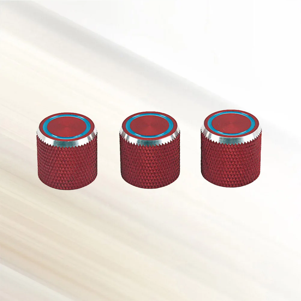 3Pcs Guitar Control Knobs Metal Tone Volume Speed Replacement Caps Compatible for Electric Guitar Parts Control Knobs Cap