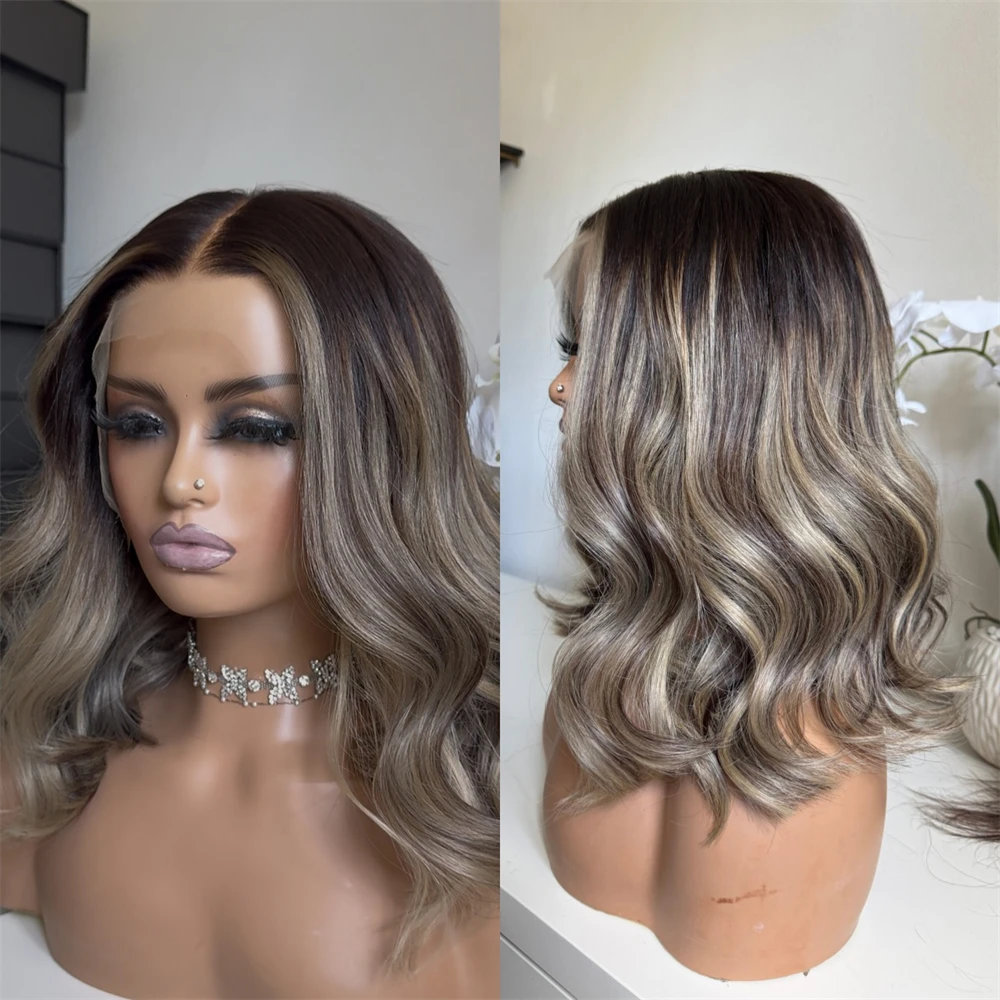 Short Wave Bob Ombre Brown Blonde Wig Synthetic Soft HD Lace Frontal Wig for White Black Women Premium Wigs Preplucked Hairline
Short Wave Bob Ombre Brown Blonde Wig Synthetic Soft HD Lace Frontal Wig for White Black Women Premium Wigs Preplucked Hairline