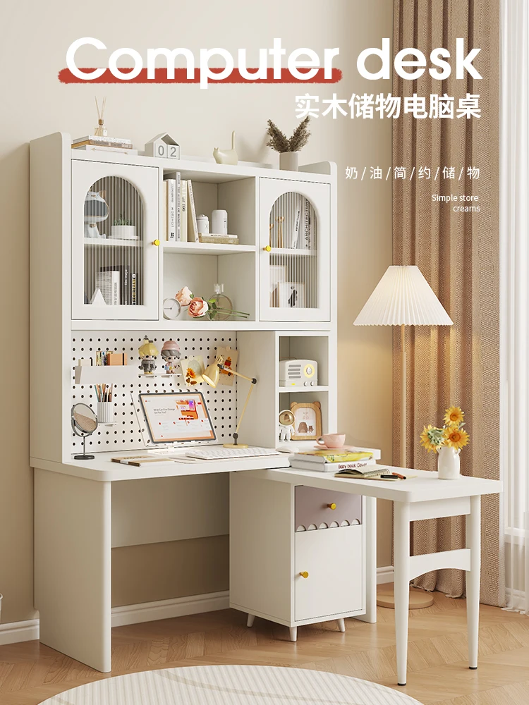 Double corner desk bookshelf integrated table rotating bookcase cream wind bedroom home student study computer table
Double corner desk bookshelf integrated table rotating bookcase cream wind bedroom home student study computer table