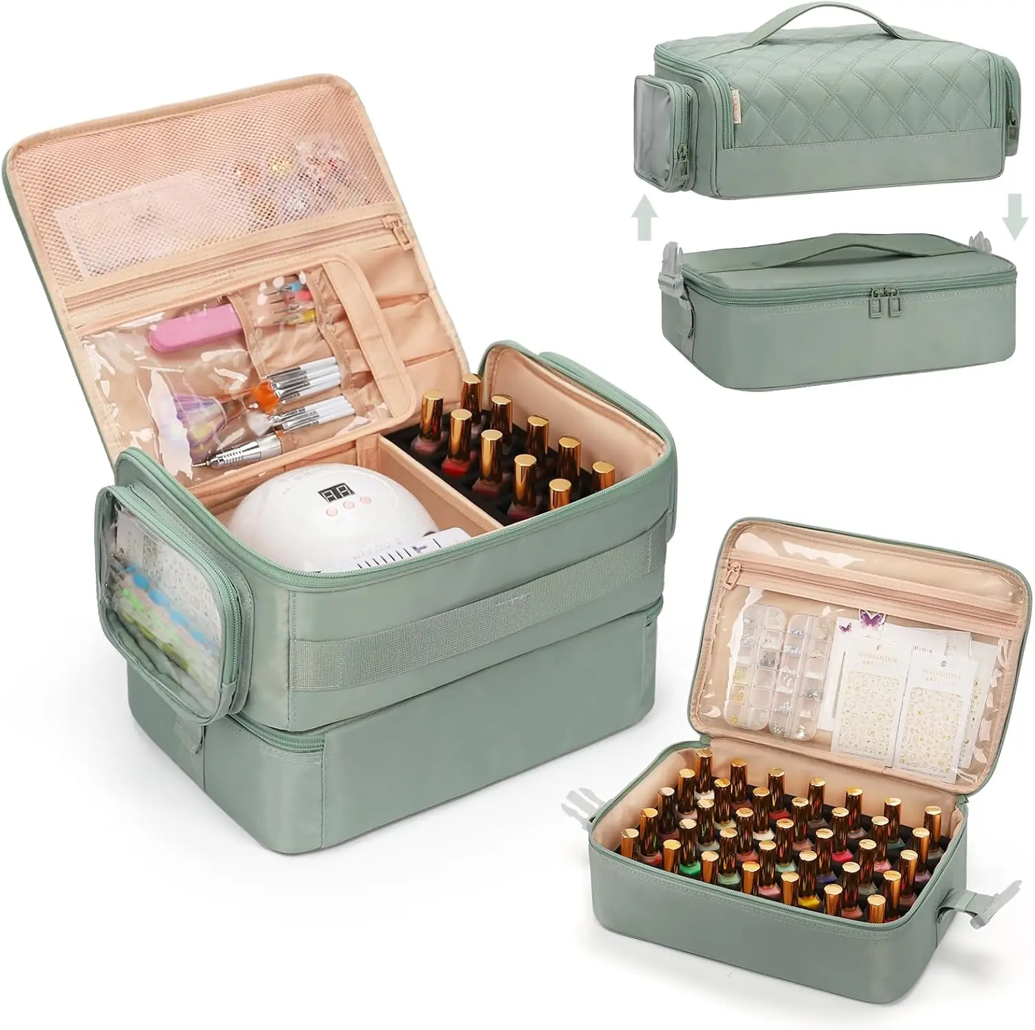 Органайзер для лаков для ногтей 2-в-1 со съемным держателем для лампы, вмещает более 45 флаконов, для инструментов маникюра и принадлежностей для гель-лака
Органайзер для лаков для ногтей 2-в-1 со съемным держателем для лампы, вмещает более 45 флаконов, для инструментов маникюра и принадлежностей для гель-лака