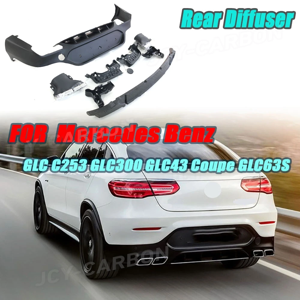JCYECF PP Rear Diffuser with Exhaust Tips for Mercedes Benz GLC C253 GLC300 GLC43 Coupe GLC63S 2017-2019 Rear Lip Bumper
JCYECF PP Rear Diffuser with Exhaust Tips for Mercedes Benz GLC C253 GLC300 GLC43 Coupe GLC63S 2017-2019 Rear Lip Bumper
