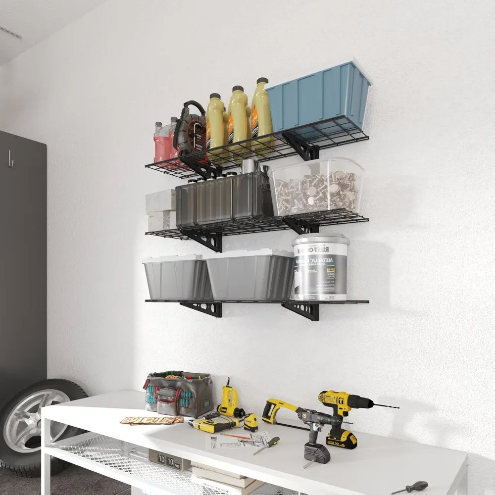HOME 3 Tier Garage Storage Wall Shelving, 12x48inch per Shelf Height Adjustable Floating Shelves
HOME 3 Tier Garage Storage Wall Shelving, 12x48inch per Shelf Height Adjustable Floating Shelves