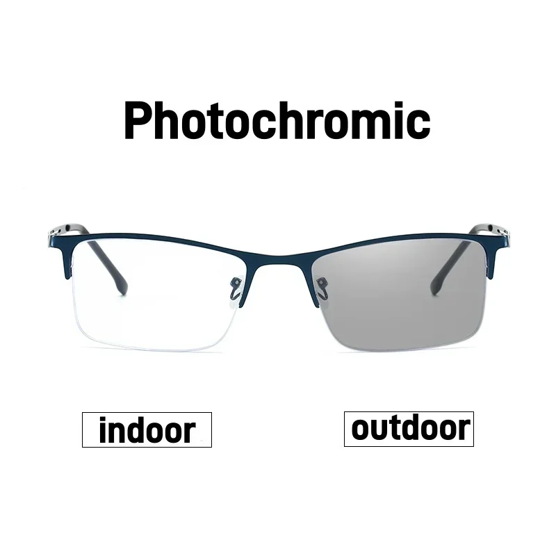 Photochromic Retro Square Frame Myopia Glasses Metal Half-Frame Minus Diopter Eyeglasses 0 To -4.0 Men's Business Eyewear
Photochromic Retro Square Frame Myopia Glasses Metal Half-Frame Minus Diopter Eyeglasses 0 To -4.0 Men's Business Eyewear