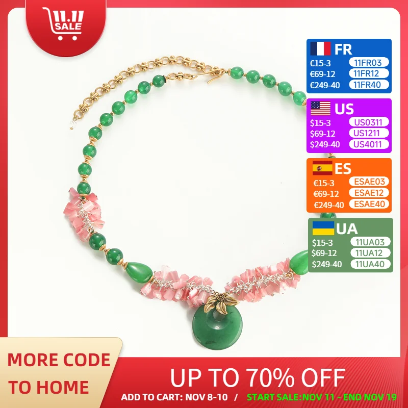 Vintage Jade Jewelry Beads Pink Flower Necklace For Woman Peace Knot Pendant Retro Elegant Luxury Quality Designer Gift New 2025
Vintage Jade Jewelry Beads Pink Flower Necklace For Woman Peace Knot Pendant Retro Elegant Luxury Quality Designer Gift New 2025