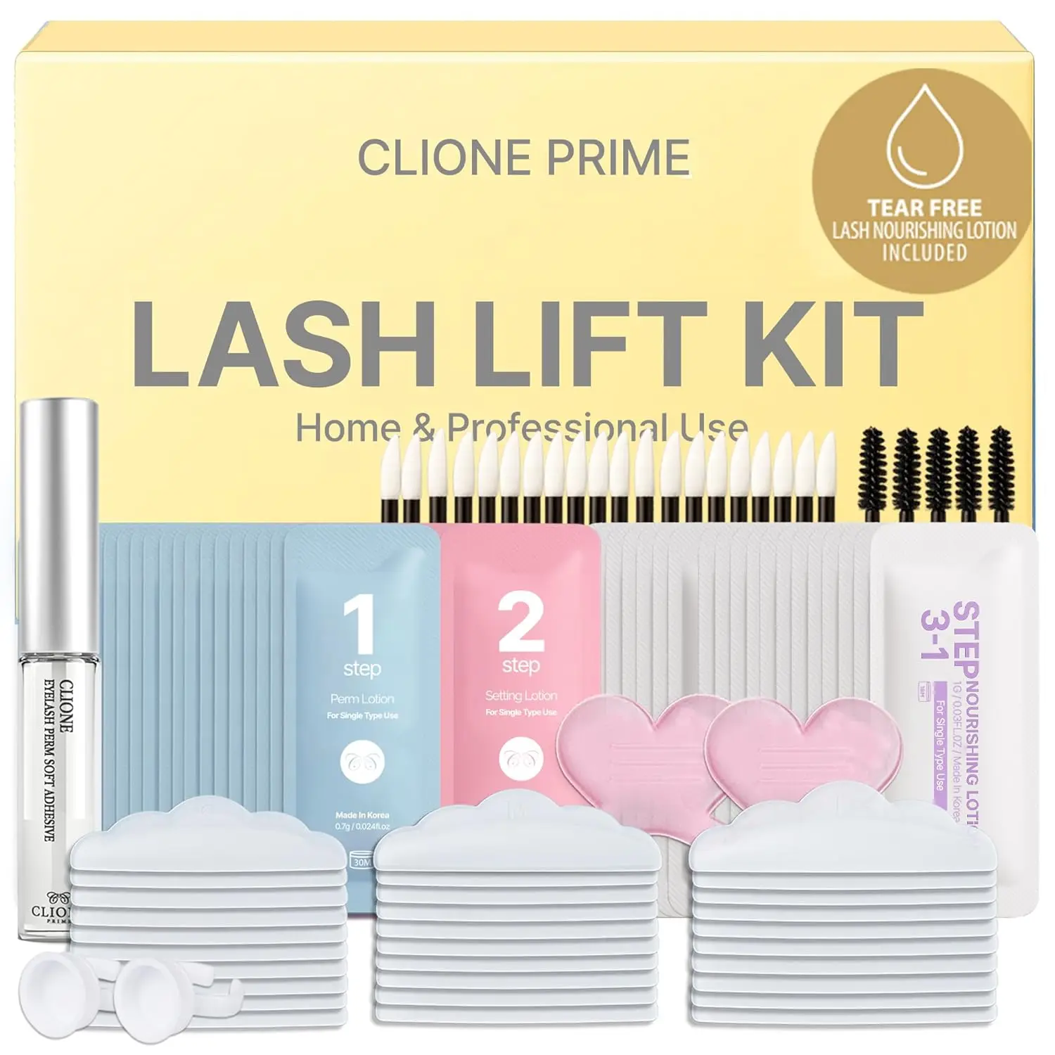 Korean Lash Lift & Eyebrow Lamination Kit for Eyelash Perm and Lift, Easy Home Use
Korean Lash Lift & Eyebrow Lamination Kit for Eyelash Perm and Lift, Easy Home Use