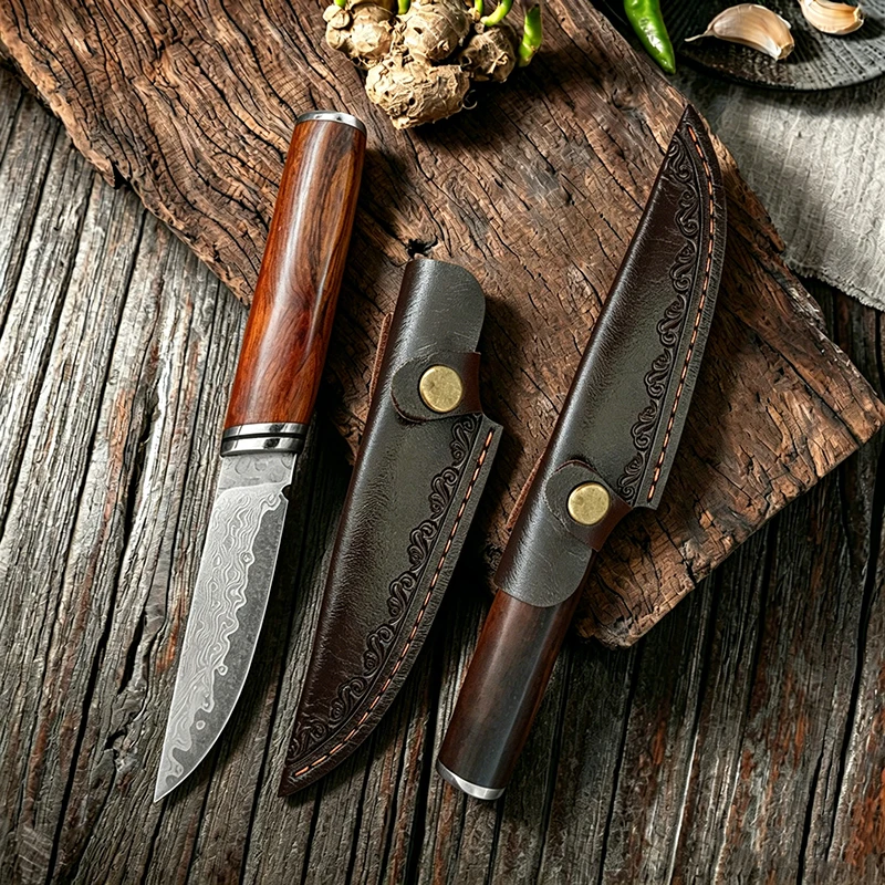 Damascus Steel Outdoor Multi-purpose Knife Camping Hunting EDC Survival Tool with Sheath
Damascus Steel Outdoor Multi-purpose Knife Camping Hunting EDC Survival Tool with Sheath