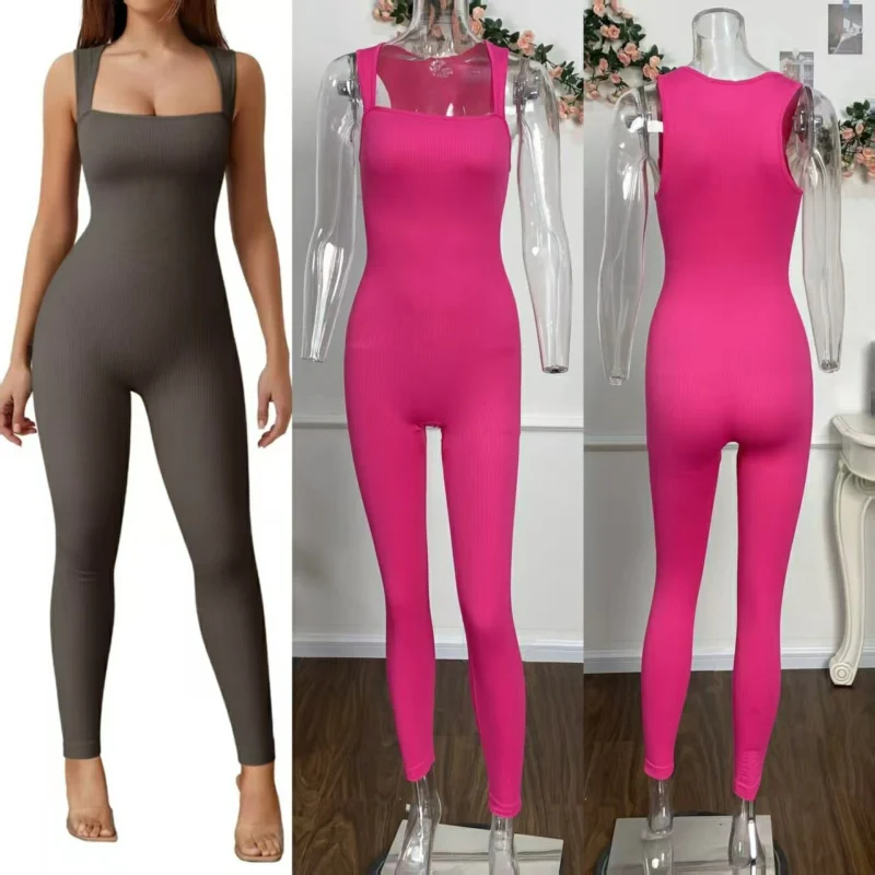 Slim Strap Tight Yoga Jumpsuit Woman Sexy Square Collar Sleeveless Sport Fitness Jumpsuits Women Gym Workout Running Clothes
Slim Strap Tight Yoga Jumpsuit Woman Sexy Square Collar Sleeveless Sport Fitness Jumpsuits Women Gym Workout Running Clothes