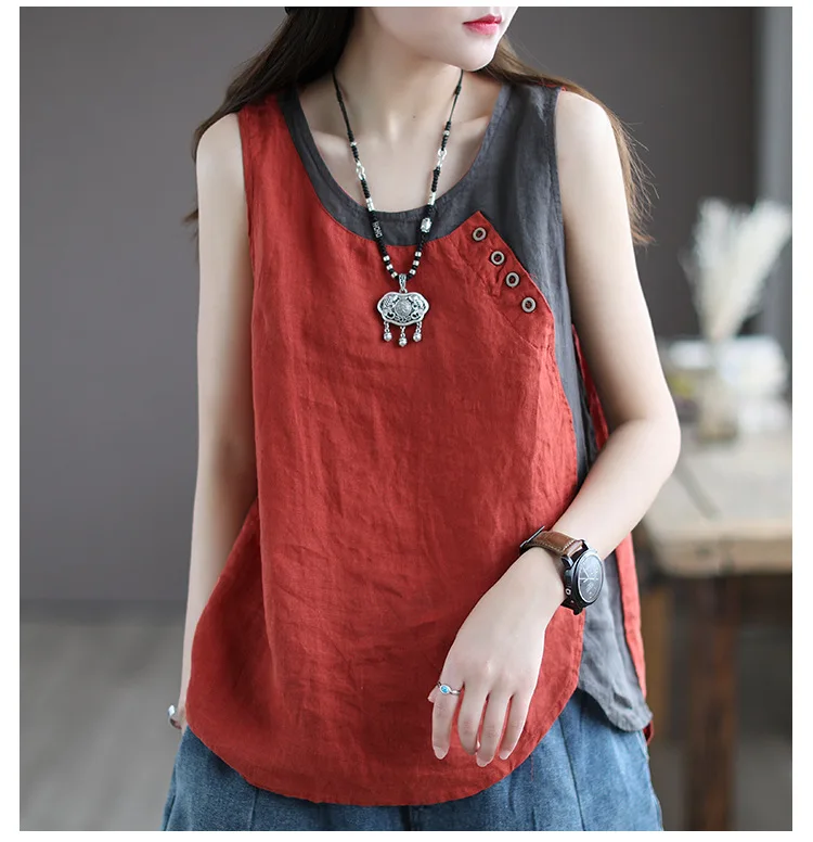 Plus Size Women's Summer Casual Round Neck Women's Clothing Sleeveless Loose Office Lady Fashion New Arrival
Plus Size Women's Summer Casual Round Neck Women's Clothing Sleeveless Loose Office Lady Fashion New Arrival