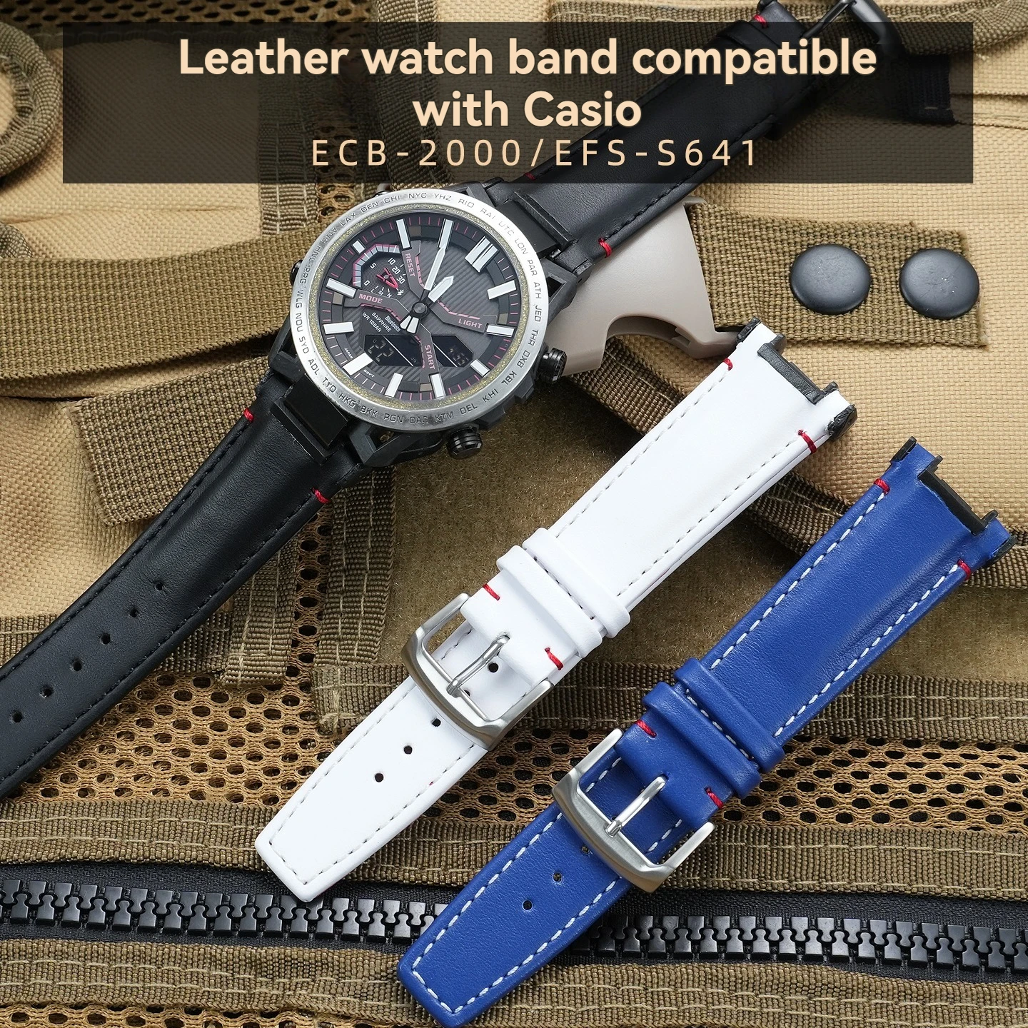 For the Casio x Honda Racing Anniversary Collaboration 5698 ECB-2000/EFS-S641 Men's Business Genuine Leather Watch Strap
For the Casio x Honda Racing Anniversary Collaboration 5698 ECB-2000/EFS-S641 Men's Business Genuine Leather Watch Strap
