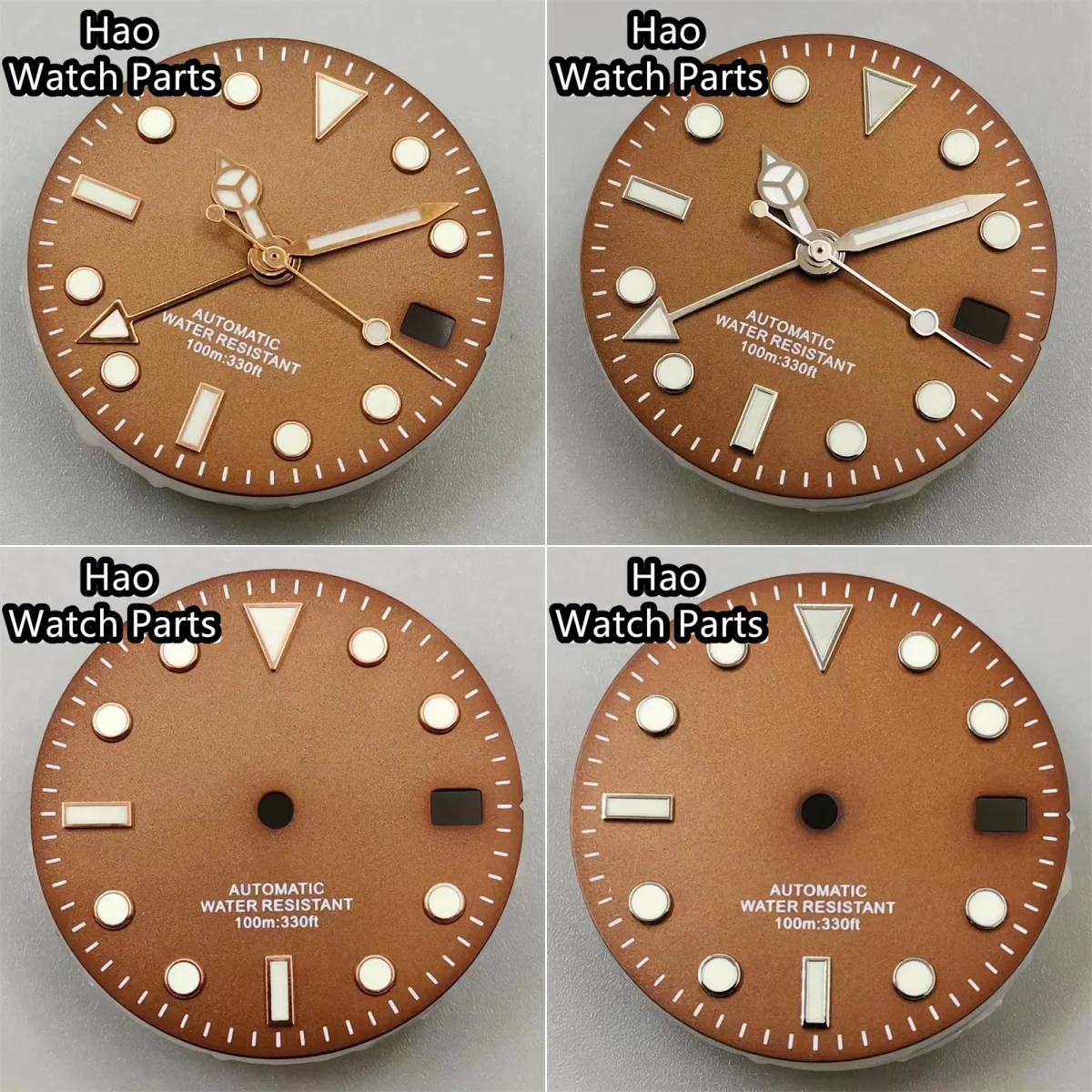 NH34 coffee brown dial 29mm rose gold/silver nail dial with GMT needle suitable for NH34 NH35 NH36 movement green lumin
NH34 coffee brown dial 29mm rose gold/silver nail dial with GMT needle suitable for NH34 NH35 NH36 movement green lumin