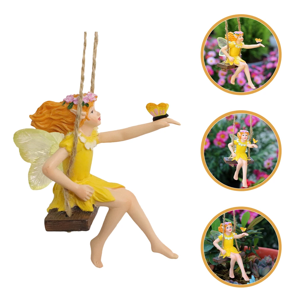 Outdoor Tree Pendants Flower Fairy on Swing Statue Decorate Hanging Resin Courtyard Sculpture
Outdoor Tree Pendants Flower Fairy on Swing Statue Decorate Hanging Resin Courtyard Sculpture