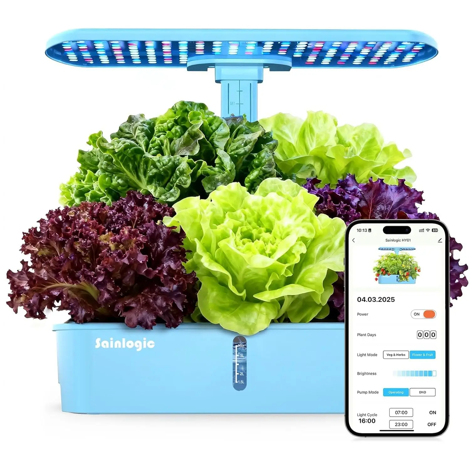 Hydroponics Growing System Kit 12 Pods Watering Planter Smart Indoor Garden with APP WiFi 24W LED Quiet Pump
Hydroponics Growing System Kit 12 Pods Watering Planter Smart Indoor Garden with APP WiFi 24W LED Quiet Pump
