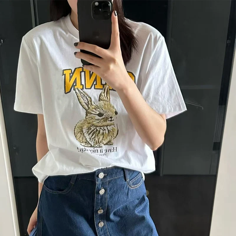 Nordic Fun Animal Print Pure Cotton ort Sve T-irt Women's Summer Casual Versatile Top Breathable Lightweight round Ne
Nordic Fun Animal Print Pure Cotton ort Sve T-irt Women's Summer Casual Versatile Top Breathable Lightweight round Ne