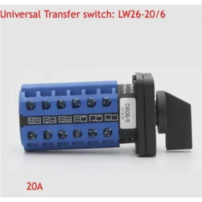 1PC Switch LW26-20/6 3-speed 6-section 6-wire 2-power High/Low Speed Forward/Reverse
1PC Switch LW26-20/6 3-speed 6-section 6-wire 2-power High/Low Speed Forward/Reverse