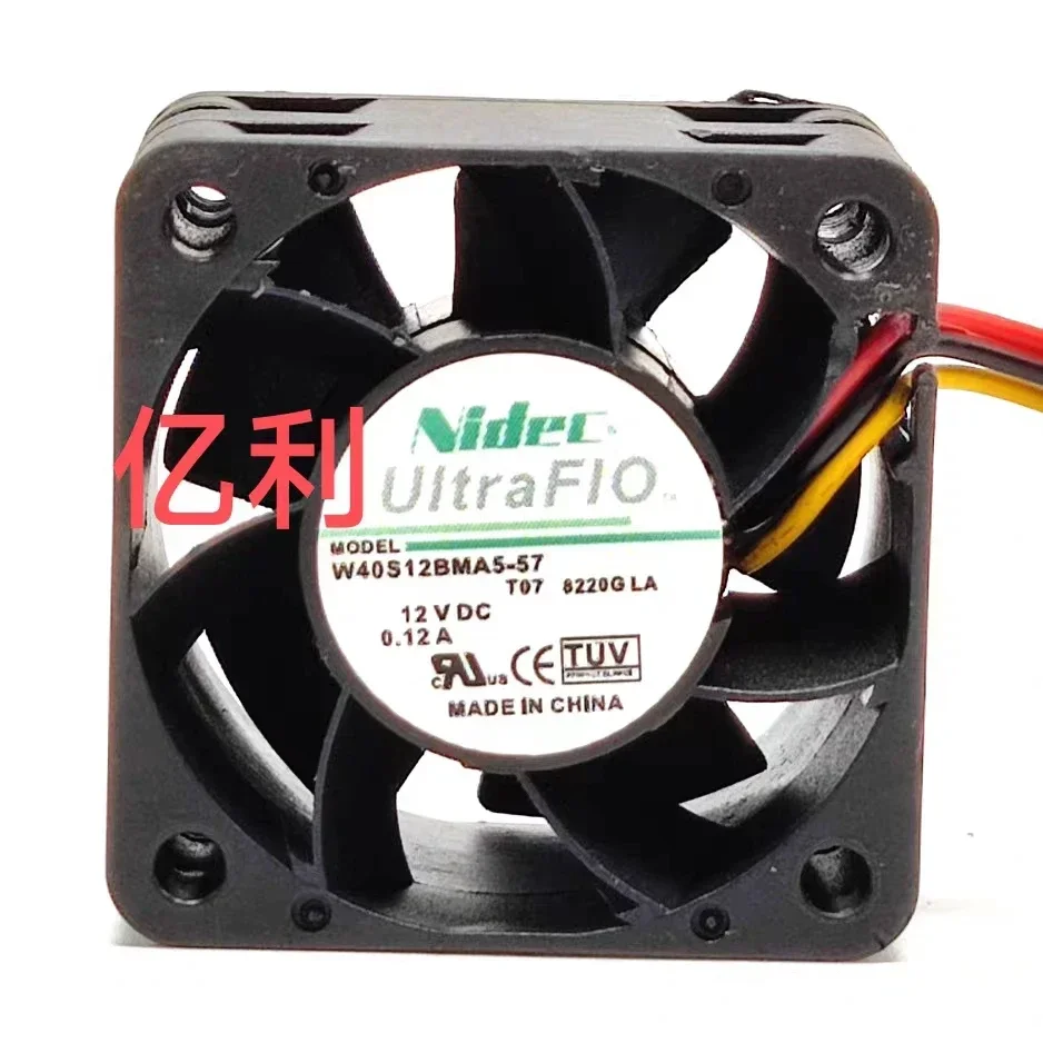 Nidec W40S12BMA5-57 DC 12V 0.12A 40x40x28mm 3-Wire Server Cooling Fan
Nidec W40S12BMA5-57 DC 12V 0.12A 40x40x28mm 3-Wire Server Cooling Fan
