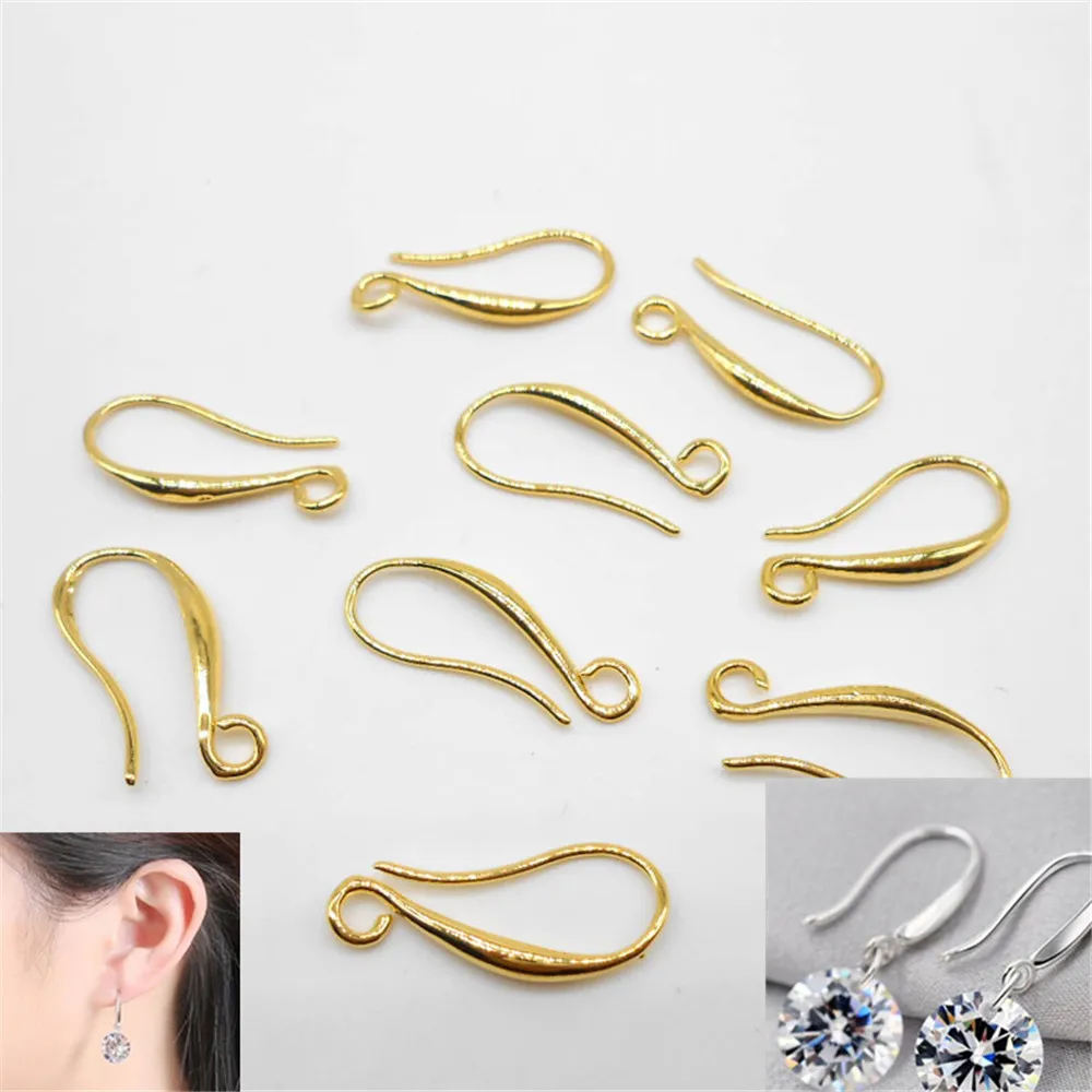 Wholesale 20PCS Fashion Jewelry Findings 925 Sterling 18K Gold DIY Earrings For Women Smooth Hook For Design Accessories
Wholesale 20PCS Fashion Jewelry Findings 925 Sterling 18K Gold DIY Earrings For Women Smooth Hook For Design Accessories