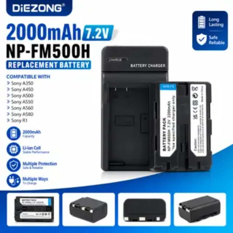 Upgrade New 2000mAH 7.2V NP-FM500H Digital Batteries for Sony A350 A450 A500 A550 A560 A580 R1 Camera Batteries High-Quality
Upgrade New 2000mAH 7.2V NP-FM500H Digital Batteries for Sony A350 A450 A500 A550 A560 A580 R1 Camera Batteries High-Quality