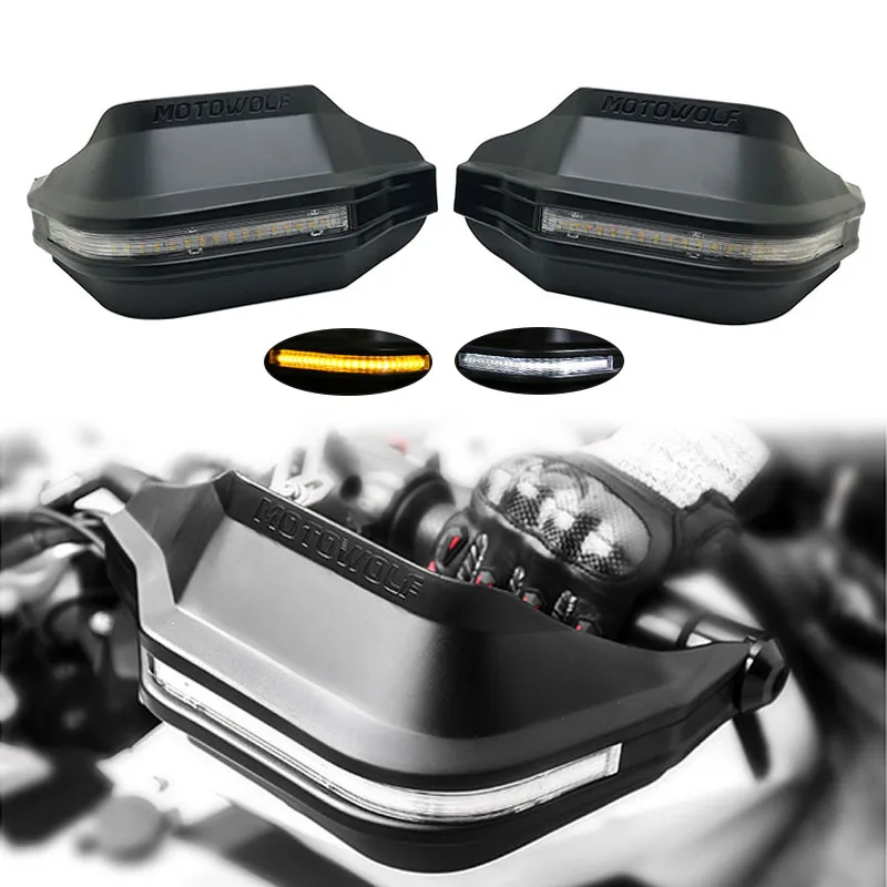 Motorcycle Hand Guards Brake Clutch Lever Protector Handguard Shield Windproof With LED For YAMAHA YZF-R3 YS 250 YS 120 NMAX155
Motorcycle Hand Guards Brake Clutch Lever Protector Handguard Shield Windproof With LED For YAMAHA YZF-R3 YS 250 YS 120 NMAX155