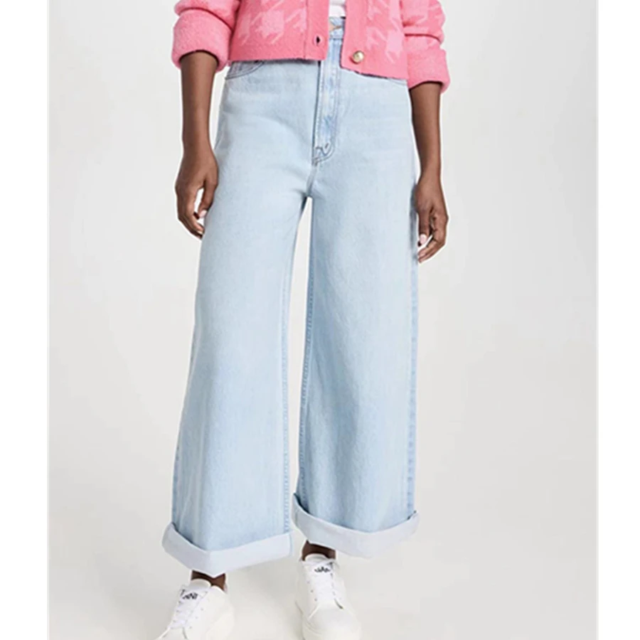 Maxdutti Summer Woman Clothes French Minimalist High Waisted Lyocell Casual Jeans Light Blue Wide Leg Flared Denim Pants Women
Maxdutti Summer Woman Clothes French Minimalist High Waisted Lyocell Casual Jeans Light Blue Wide Leg Flared Denim Pants Women