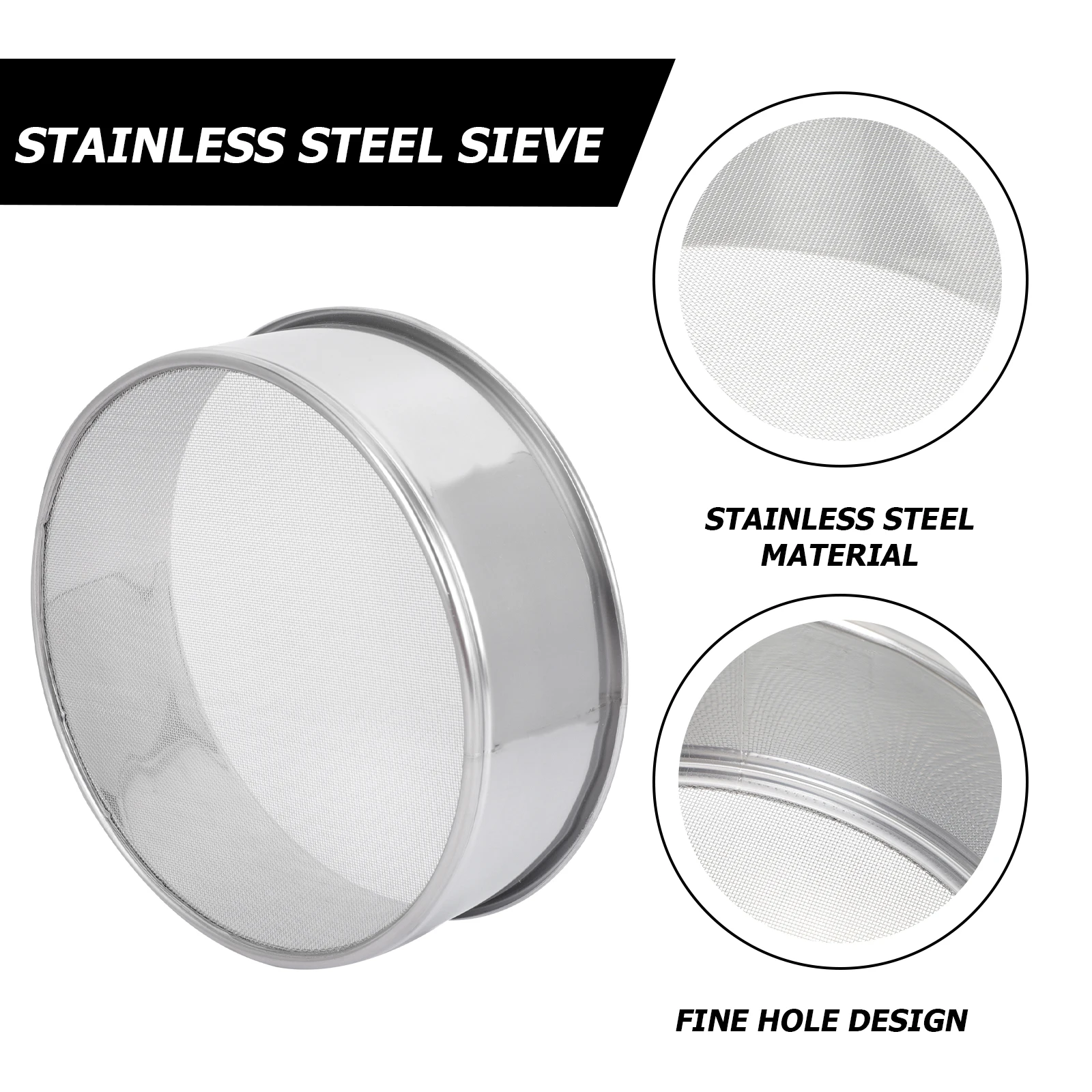 Stainless Steel Sieve 15cm Round Mesh Soil Sieve Fine Design Garden Tool Home Planting Aid Wire Mesh Strainer
Stainless Steel Sieve 15cm Round Mesh Soil Sieve Fine Design Garden Tool Home Planting Aid Wire Mesh Strainer