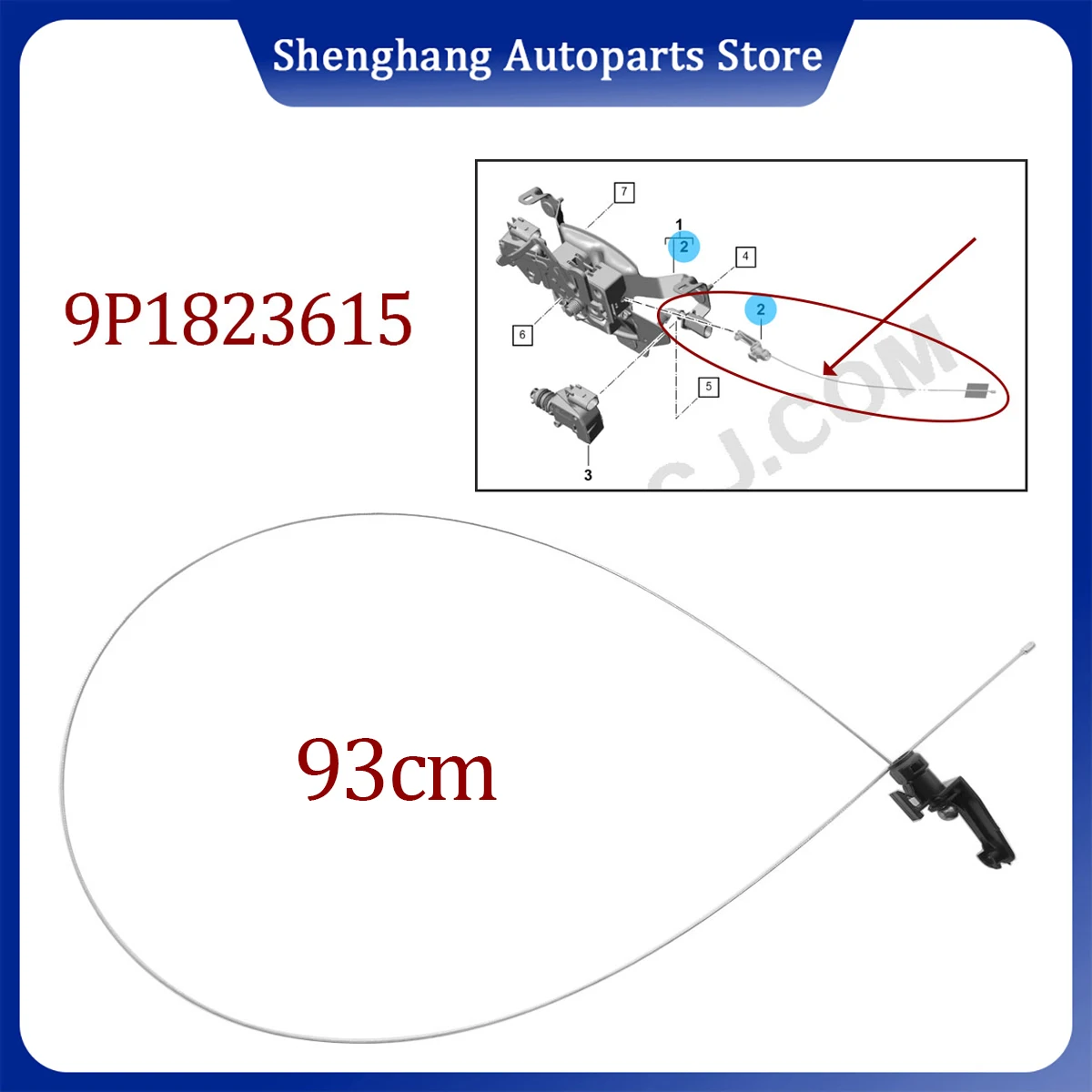9P1823615 Front Hood Latch Release Cable Bowden Cable Emergency Operation Fits for Porsche 991 992 Boxster Spyd Cayman GT4
9P1823615 Front Hood Latch Release Cable Bowden Cable Emergency Operation Fits for Porsche 991 992 Boxster Spyd Cayman GT4