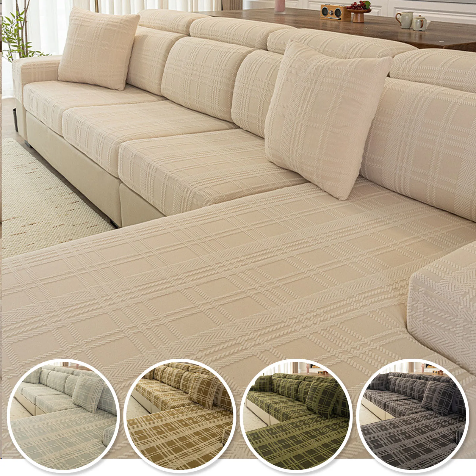Thickened Jacquard Sofa Seat Cover Spande Dust Proof Elastic Sofa Covers Removable Cleaning Furniture Protective Cover כיסוי ספה
Thickened Jacquard Sofa Seat Cover Spande Dust Proof Elastic Sofa Covers Removable Cleaning Furniture Protective Cover כיסוי ספה