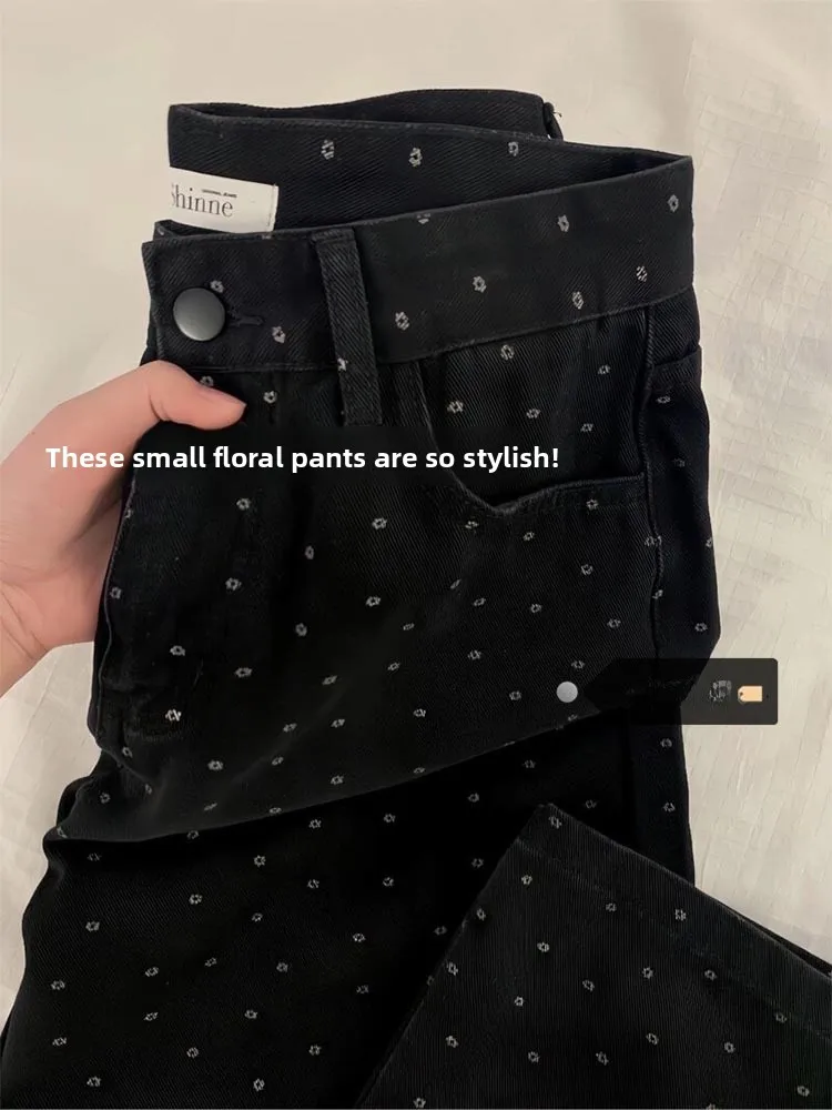 plus Size Black Vintage Floral Polka Dot Denim Jeans Women Summer High Waist Straight Leg Loose Wide Leg Long Pants
plus Size Black Vintage Floral Polka Dot Denim Jeans Women Summer High Waist Straight Leg Loose Wide Leg Long Pants