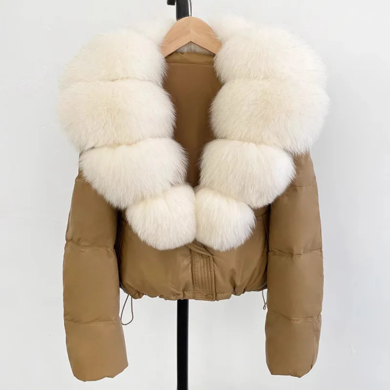 New Loose Fox Fur Reality Fur Large Natural Fox Fur Collar 90% White Duck Down Jacket Women Winter Waterproof Puffer Coat Female
New Loose Fox Fur Reality Fur Large Natural Fox Fur Collar 90% White Duck Down Jacket Women Winter Waterproof Puffer Coat Female