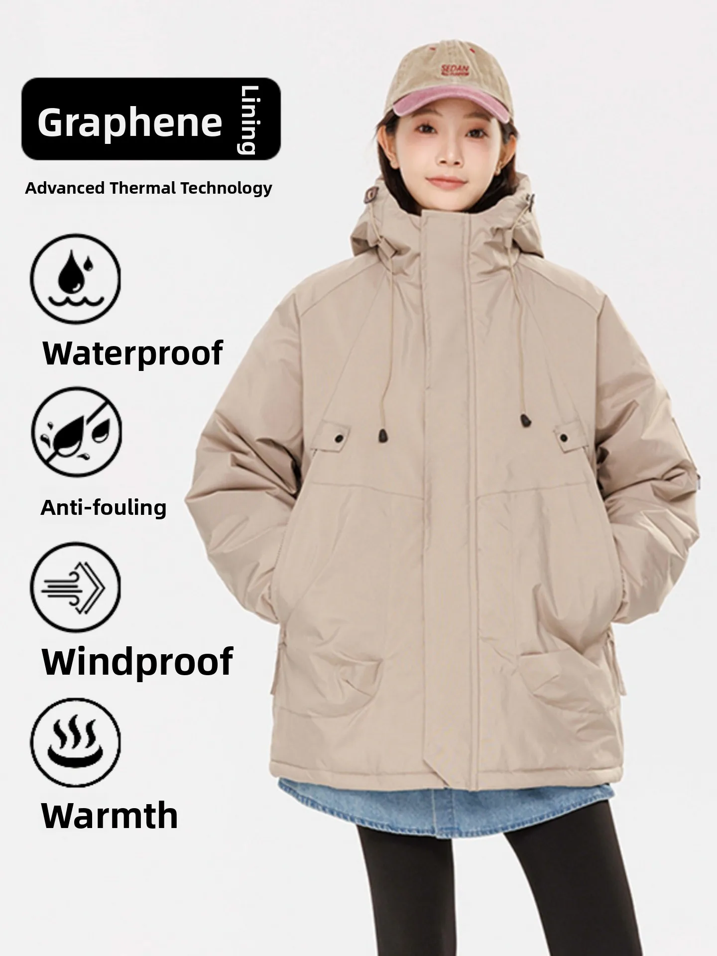 Утепленная женская зимняя куртка-пуховик Aphene Tee-Proof из хлопка на молнии для повседневной носки
Утепленная женская зимняя куртка-пуховик Aphene Tee-Proof из хлопка на молнии для повседневной носки