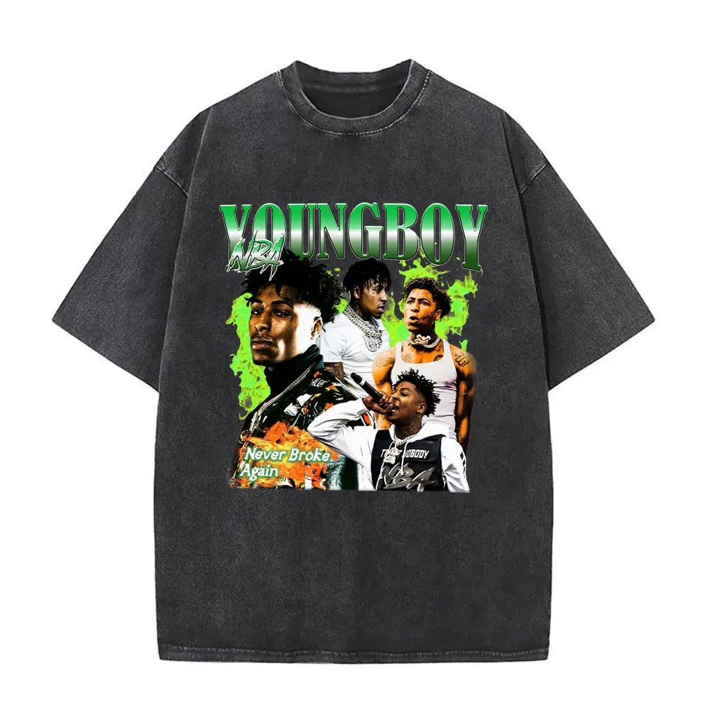 YoungBoy Never Broke Again T Shirts High Quality Vintage Washed T-shirts Men Women Hip Hop Fashion Oversized Streetwear Unisex
YoungBoy Never Broke Again T Shirts High Quality Vintage Washed T-shirts Men Women Hip Hop Fashion Oversized Streetwear Unisex