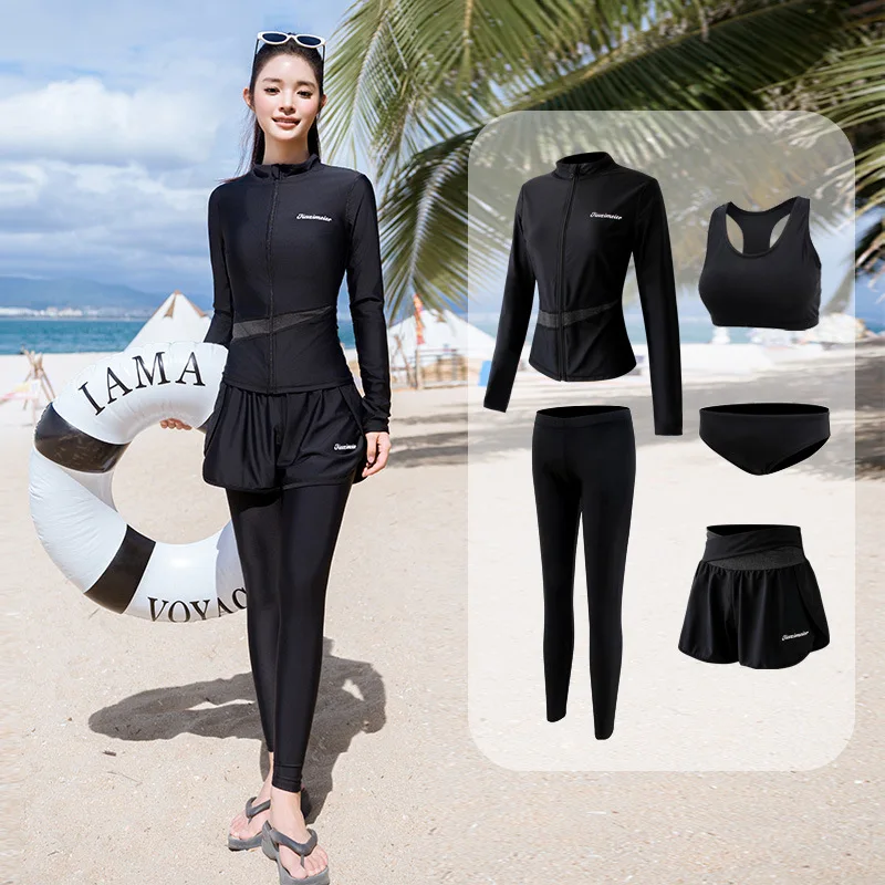Женский купальник Rash Guard с длинными рукавами, рубашка на молнии с леггинсами, танкини, купальный костюм для серфинга, спортивный солнцезащитный костюм для всего тела
Женский купальник Rash Guard с длинными рукавами, рубашка на молнии с леггинсами, танкини, купальный костюм для серфинга, спортивный солнцезащитный костюм для всего тела