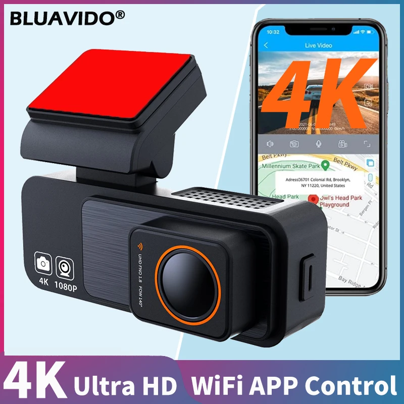 4K Dash Cam Night Vision Front 2160P and Rear 1080P Car Video Camera GPS Logger G Sensor Loop Recording WiFi App Control
4K Dash Cam Night Vision Front 2160P and Rear 1080P Car Video Camera GPS Logger G Sensor Loop Recording WiFi App Control